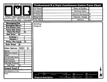 Gutter Parts Order-form Chart